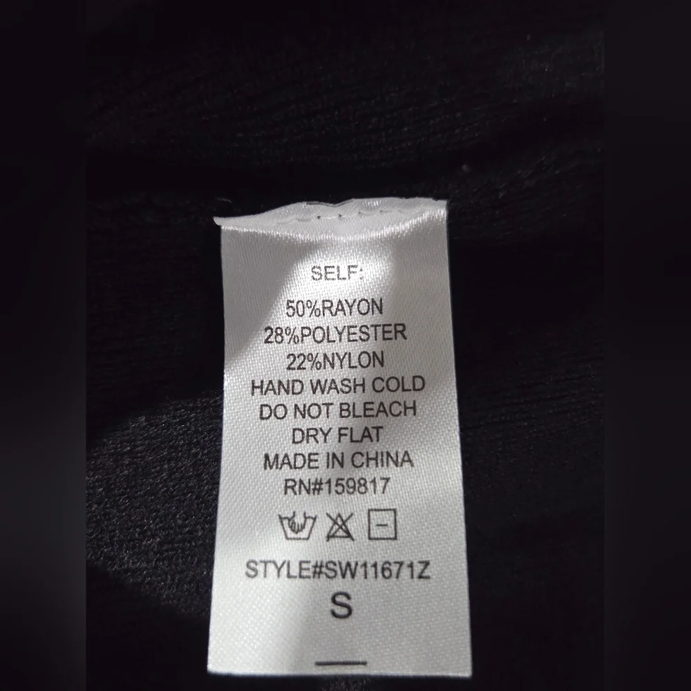 Altar’d State Black Tiered Cut Out SOFT Knit Mini Dress Womens Size Small NWT - Picture 7 of 7